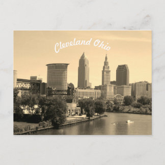 Postal Esquina del río Cleveland Sepia
