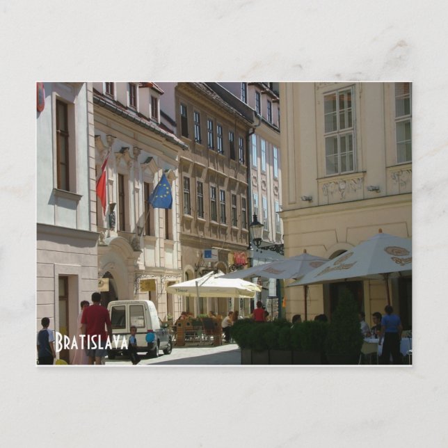 Postal Esquina encantada de Bratislava (Anverso)