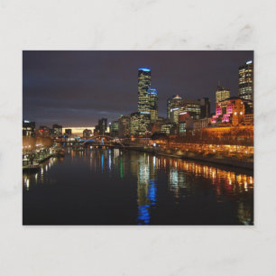 Postal Esquina nocturna de Melbourne