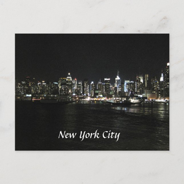 Postal Esquina nocturna de Nueva York (Anverso)