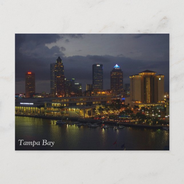 Postal Esquina nocturna de Tampa Bay (Anverso)