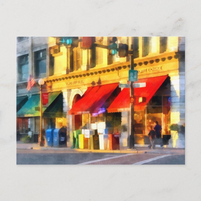 Postal Esquina o centro y mercante Rutland VT (Anverso)