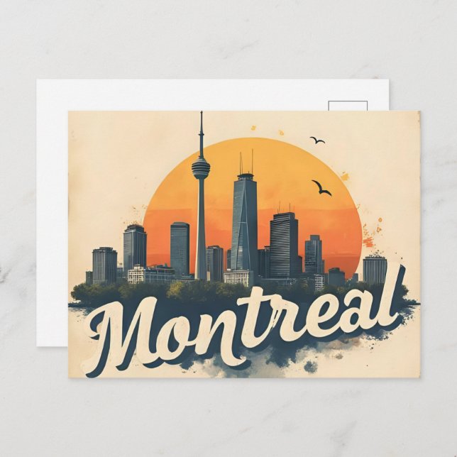 Postal Esquina retro vintage de Montreal Canada (Anverso / Reverso)