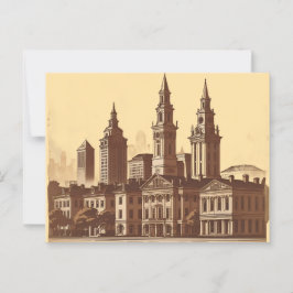 Postal Esquina vintage de Savannah Georgia