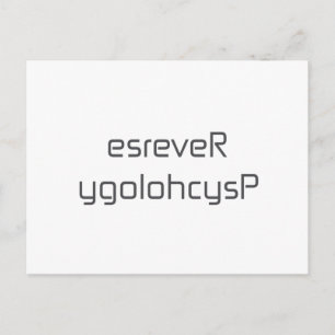 Postal esreveR ygolohcysP gris blanco negro