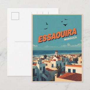 Postal ESSAOUIRA ciudad medina vintage Marruecos viaje