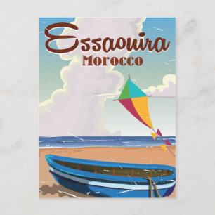 Postal Essaouira Marruecos poster de viajes de época