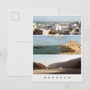 Postal Essaouira y Legzira, Collage de viaje por Marrueco