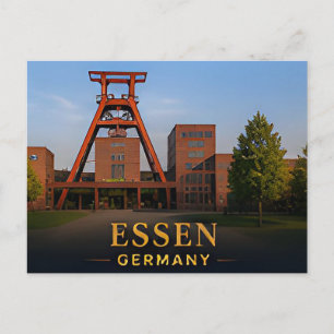 Postal Essen Alemania Destino de Viaje Industrial Moderno