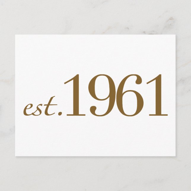 Postal Est 1961 (Año de nacimiento) (Anverso)