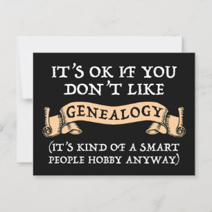 Postal Está bien si no te gusta la genealogía
