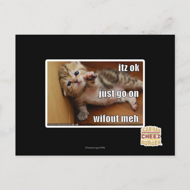 Postal Está bien, sigue sin mí (Anverso)