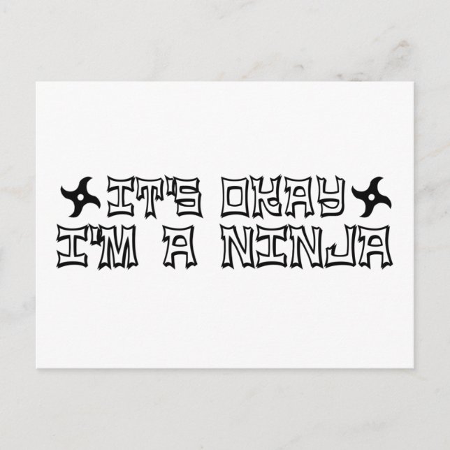 Postal Está Bien, Soy Ninja. (Anverso)