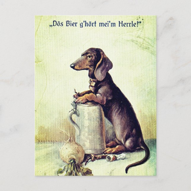 Postal ¡Esta cerveza pertenece a mi amo! (Anverso)