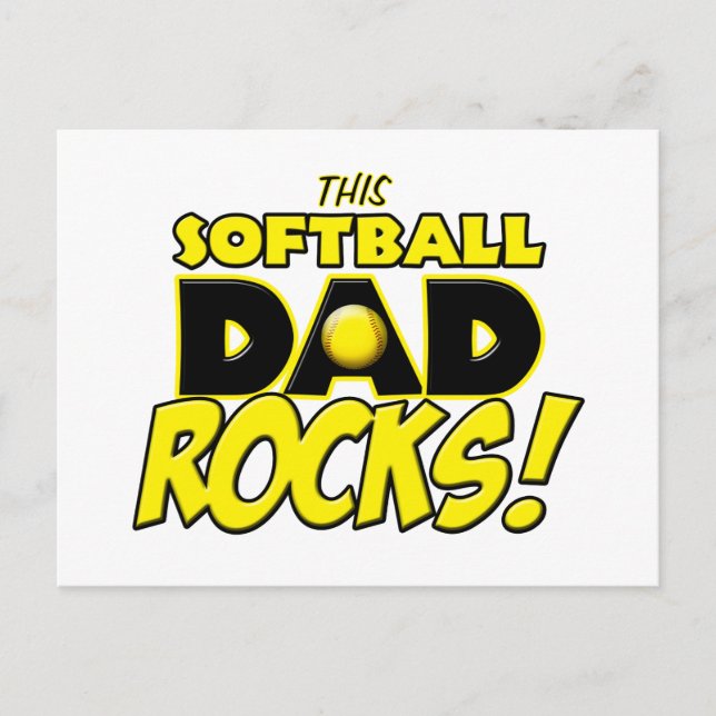 Postal Esta copia de Softball Dad Rocks.png (Anverso)