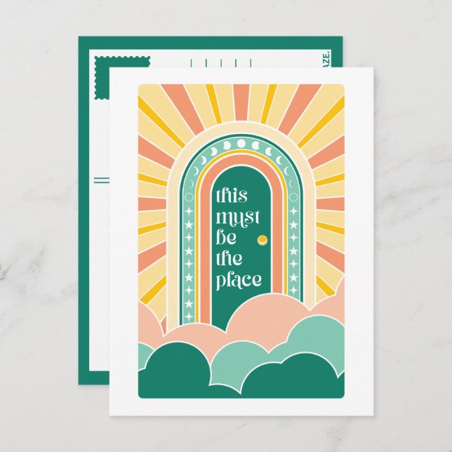 Postal esta debe ser la puerta retro del lugar (Anverso / Reverso)