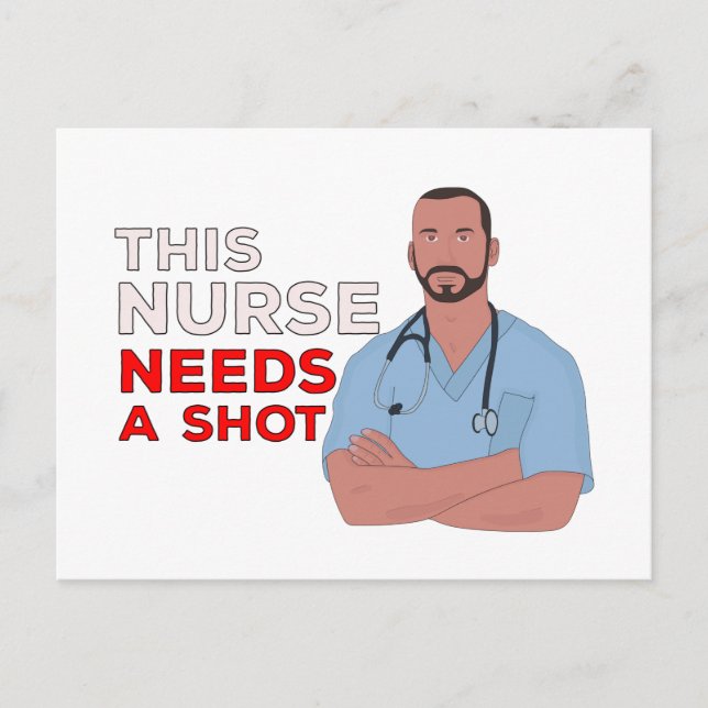 Postal Esta Enfermera Necesita Un Disparo (Anverso)