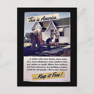 Postal ¡Ésta es América la mantiene libre!