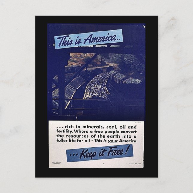 Postal ¡Ésta es América la mantiene libre! (Anverso)