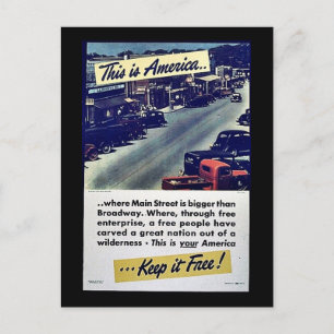 Postal ¡Ésta es América la mantiene libre!