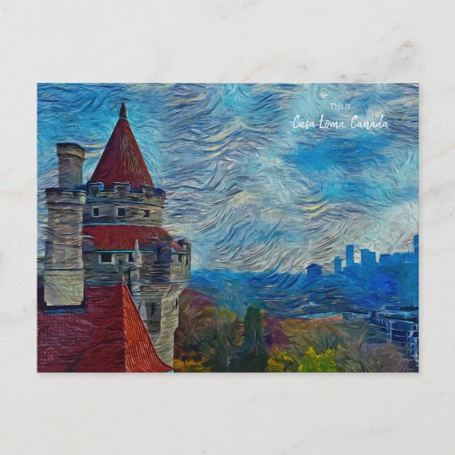 Postal Esta es Casa Loma, Toronto, Canadá (Anverso)