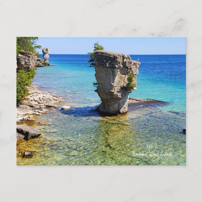 Postal Esta es Flowerpot Island, Canada Postcard (Anverso)