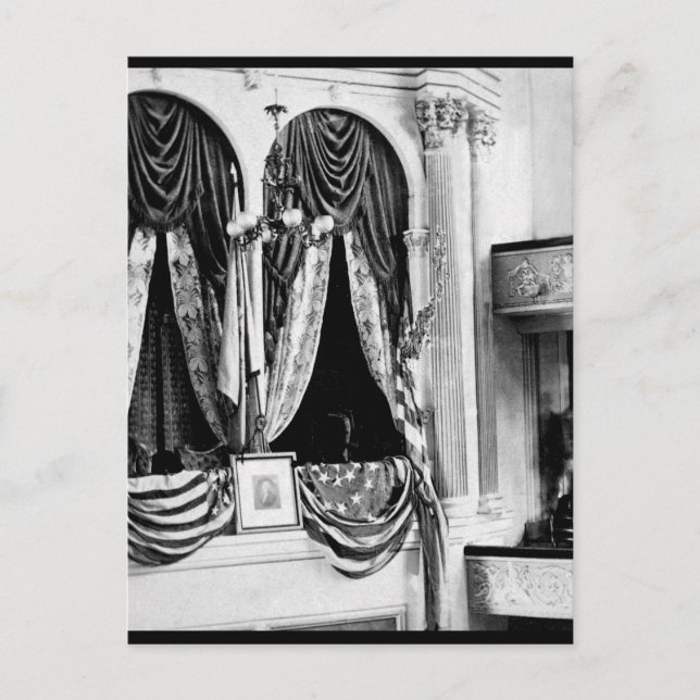 Postal Esta es la caja privada en el teatro Ford, Washing (Anverso)