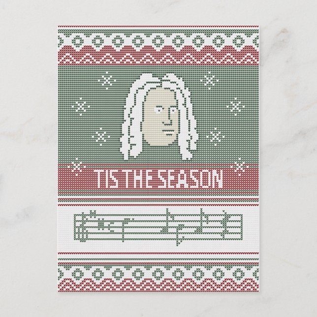 Postal Esta es la temporada Handel Messiah faux de punto (Anverso)