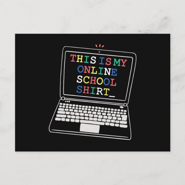 Postal Esta es mi camisa de la escuela en línea (Anverso)