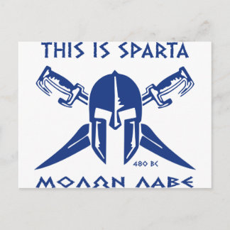 Postal Esta es Sparta - Molon Lave - Azul
