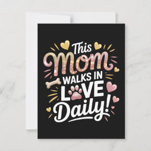 Postal Esta mamá camina en el amor diario - Vida de la ma
