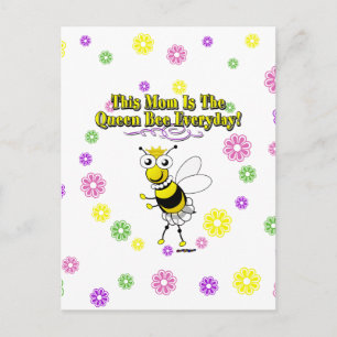 Postal Esta Mamá Es La Reina Abeja Todos Los Días