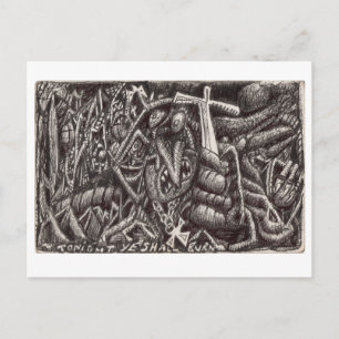 Postal "¡Esta noche arderéis!"