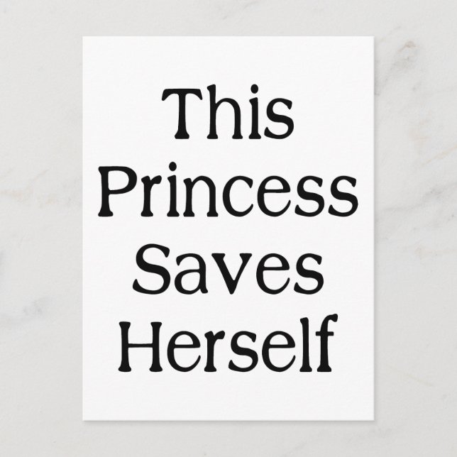 Postal Esta princesa Saves (Anverso)