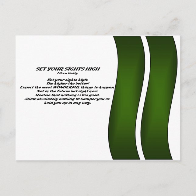 Postal Establecer sus vistas a lo alto (Anverso)