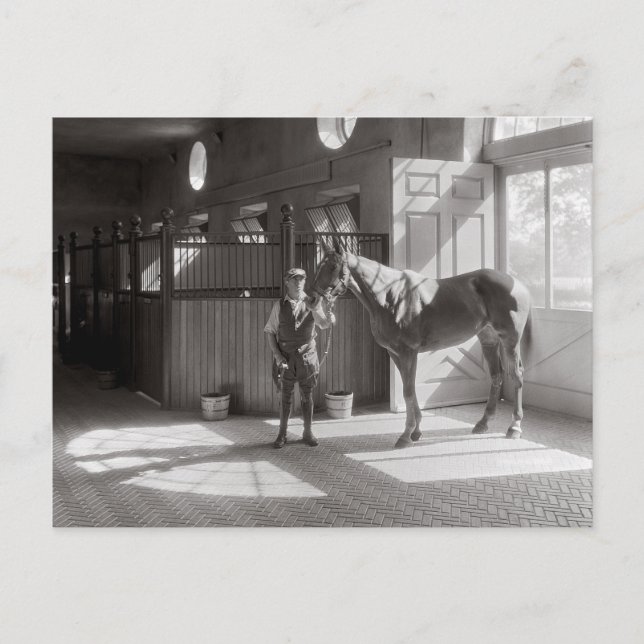 Postal Establos de Polo, 1933 (Anverso)