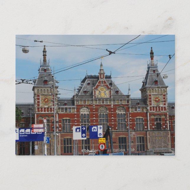 Postal Estación Central Amsterdam (Anverso)