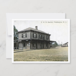 Postal Estación Central de Ferrocarril NJ de Flemington d