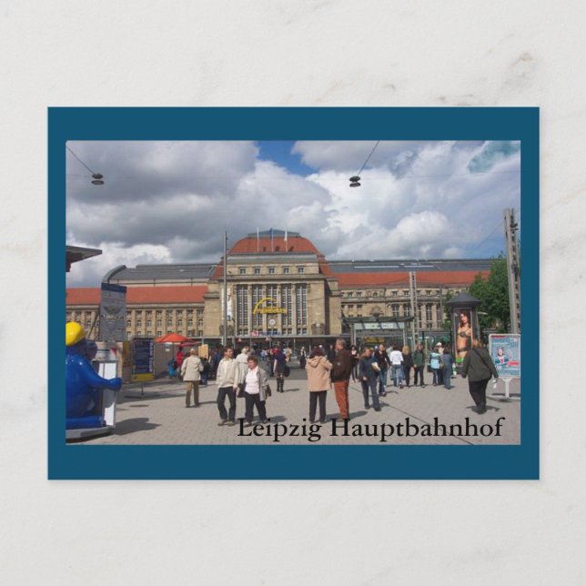 Postal Estación Central de Leipzig (Anverso)