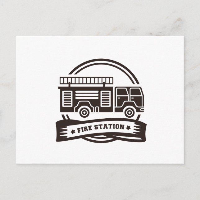 Postal Estación de bomberos (Anverso)