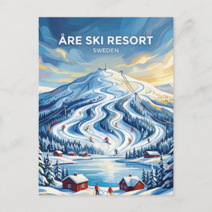 Postal Estación de Esquí Åre Suecia