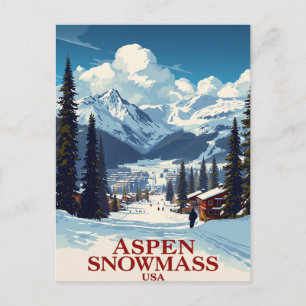 Postal Estación de esquí Aspen Snowmass Colorado