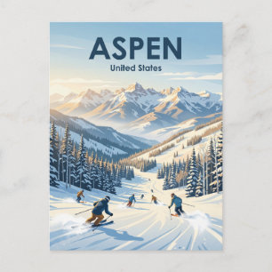 Postal Estación de esquí Aspen Snowmass Colorado