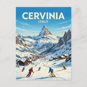 Postal Estación de esquí Breuil-Cervinia Italia