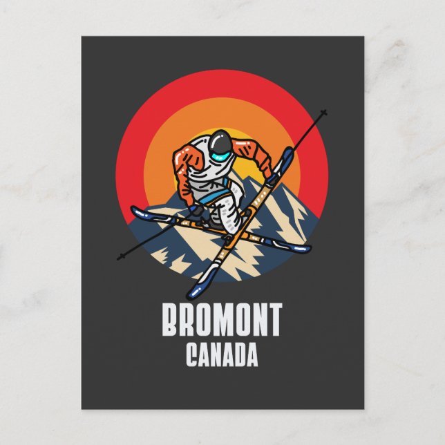 Postal Estación de esquí de Bromont Quebec Canadá (Anverso)
