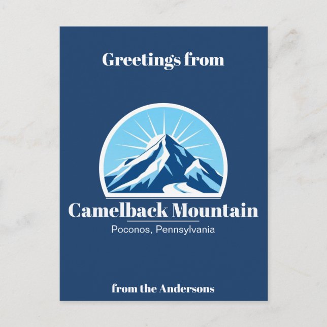 Postal Estación de esquí de Camelback Mountain Poconos Po (Anverso)