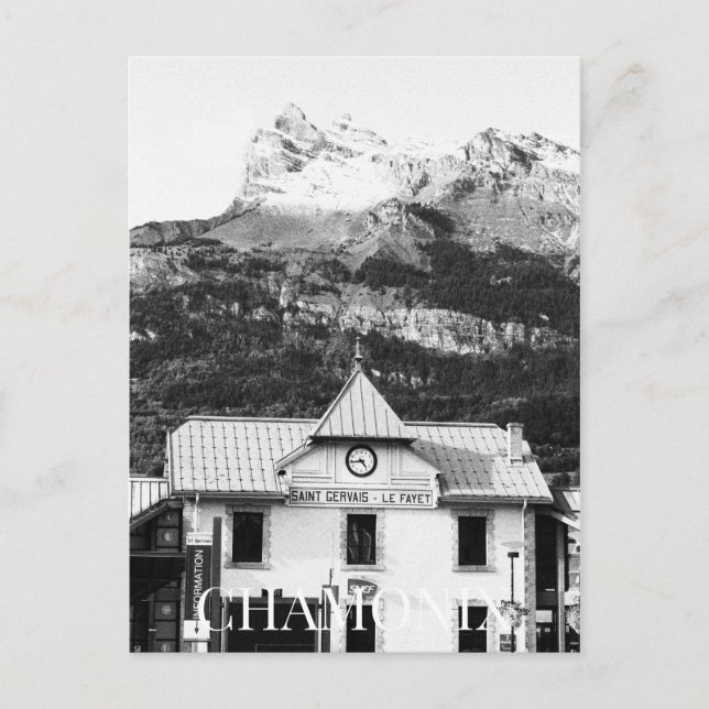 Postal Estación de esquí de Chamonix France Mont Blanc (B (Anverso)