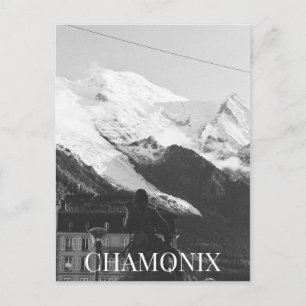 Postal Estación de esquí de Chamonix Mont Blanc Estatua F