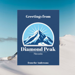 Postal Estación de esquí de montaña Diamond Peak Nevada P