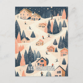 Postal Estación de esquí de Val Gardena Italia